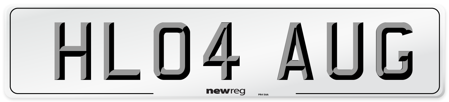 HL04 AUG Number Plate from New Reg